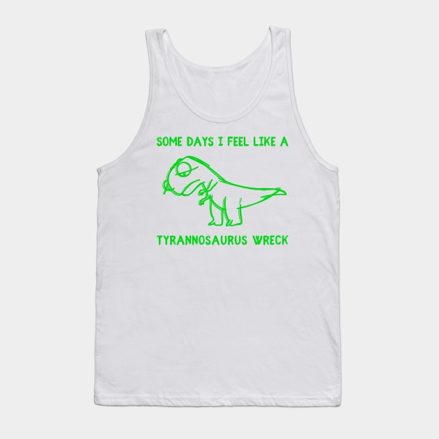 Tyrannosaurus Wreck Tank Top by Crooked Skull